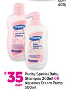 Purity Special Baby Shampoo 200ml Or Aqueous Cream Pump 500ml-Each