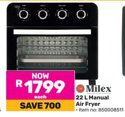 Milex 22Ltr Manual Air Fryer