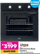 Univa 600mm Oven (Black) U246B/1