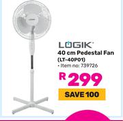 Logik 40cm Pedestal Fan LT-40P01