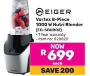 Eiger Vortex 8-Piece 1000W Nutri Blender EG-SBUB02