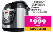 Logik 6Ltr Pressure Cooker RSPK-01