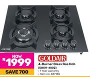 Goldair 4-Burner Glass Gas Hob GBGH-4002