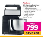Sunbeam DEL Stainless steel Hand Mixer, Stand & Bowl