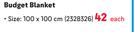 Sesli Budget Blanket-100 x 100cm Each