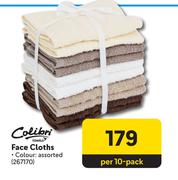 Colibri Face Cloths-Per 10 Pack