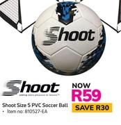 Shoot Size 5 PVC Soccer Ball