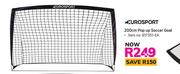 Eurosport 200cm Pop Up Soccer Goal