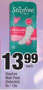 Stayfree Maxi Pads (Selected)-8's/ 10's Each