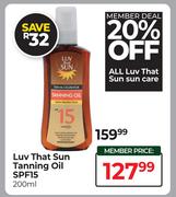 Luv That Sun Tanning Oil SPF15-200ml