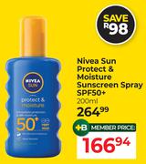 Nivea Sun Protect & Moisture Sunscreen Spray SPF50+-200ml