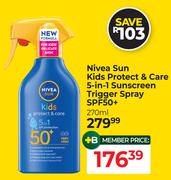Nivea Sun Kids Protect & Care 5 In 1 Sunscreen Trigger Spray SPF50+-270ml