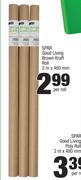 Spar Good Living Brown Kraft Roll 2m x 480mm-Per Roll