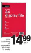 Spar Good Living A4 Display File Soft Cover (30 Pocket)-Each