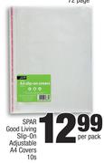 Spar Good Living Slip On Adjustable A4 Covers 10's Pack-Per Pack