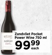  Zandvliet Pocket Power Wine-750ml Each
