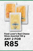 Food Lover's Real Cheese Slices Assorted-For Any 2 x 150g