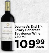 Journey's End Sir Lowry Cabernet Sauvignon Wine-750ml Each