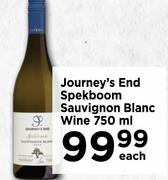 Journey's End Spekboom Sauvignon Blanc Wine-750ml Each