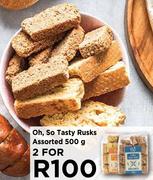 Oh So Tasty Rusks Assorted-For 2 x 500g