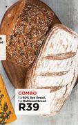 1 x 60% Rye Bread, 1 x Multiseed Bread-Combo