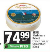 Spar Marksbury Select French Brie Or Camembert-200g Each