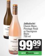 Jakkalsvlei Chenin Blanc, Pinotage Rose Or Sauvignon Blanc-750ml Each