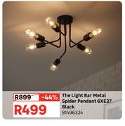 The Light Bar Metal Spider Pendant 6XE27 (Black) 81496324