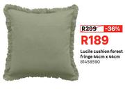 Lucile Cushion Forest Fringe 44cm x 44cm 81458590