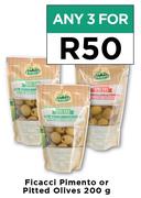 Ficacci Plmento Or Pitted Olives-For Any 3 x 200g