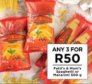 Fatti's & Moni's Spaghetti Or Macaroni-For Any 3 x 500g