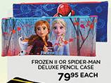 Frozen II Or Spider-Man Deluxe Pencil Case-Each