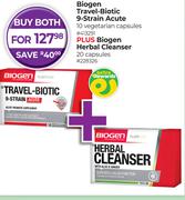 Biogen Travel Biotic 9 Strain Acute 10 Vegetarian Capsules-For Both