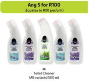 M Toilet Cleaner (All Variants)-For Any 5 x 500ml