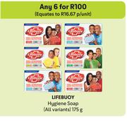 Lifebuoy Hygiene Soap (All Variants)-For Any 6 x 175g