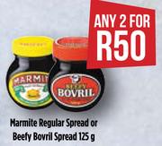 Marmite Regular Spread For Beefy Bovril Spread-For 2 x 125g