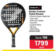 Bullpadel Raider Control Padel Racket-Each