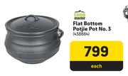 Campmaster Flat Bottom Potjie Pot No.3-Each