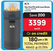 Alva Gas Fire Pit With Lava Rocks GHP38