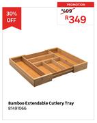 Bamboo Extendable Cutlery Tray 81491066