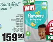 Pampers Active Baby Value Pack Disposable Diapers-Per Pack