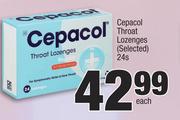 Cepacol Throat Lozenges (Selected)-24s Pack Each