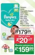 Pampers Active Disposable Diapers Value Pack-Per Pack