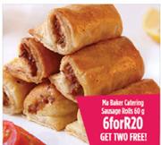 Ma Bakers Catering Sausage Rolls-6 x 60g 