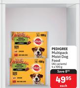 Pedigree Multipack Moist Dog Food (All Variants)- 4 x 100g Each