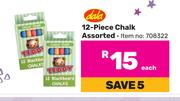 Dala 12 Piece Chalk Assorted-Each
