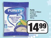 Purity Cream Of Maize Porridge (Assorted)-400g Each