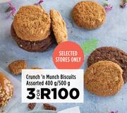 Crunch 'n Munch Biscuits Assorted-For 3 x 400g/500g