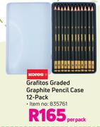Kores Grafitos Graded Graphite Pencil Case-12 Per Pack