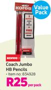 Kores Coach Jumbo HB Pencils Value Pack